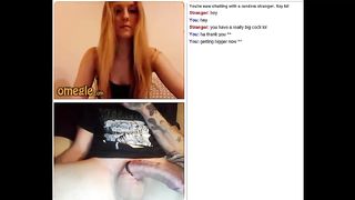 Horny Girl On Omegle - Omegle 32 Dick Surprise Girl and Gets Horny Part 1